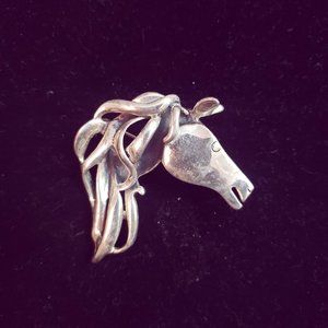 Silver Horse Pendant / Pin
